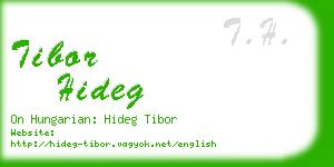 tibor hideg business card